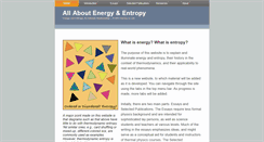 Desktop Screenshot of energyandentropy.com