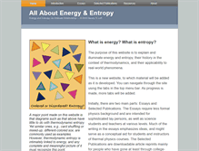 Tablet Screenshot of energyandentropy.com